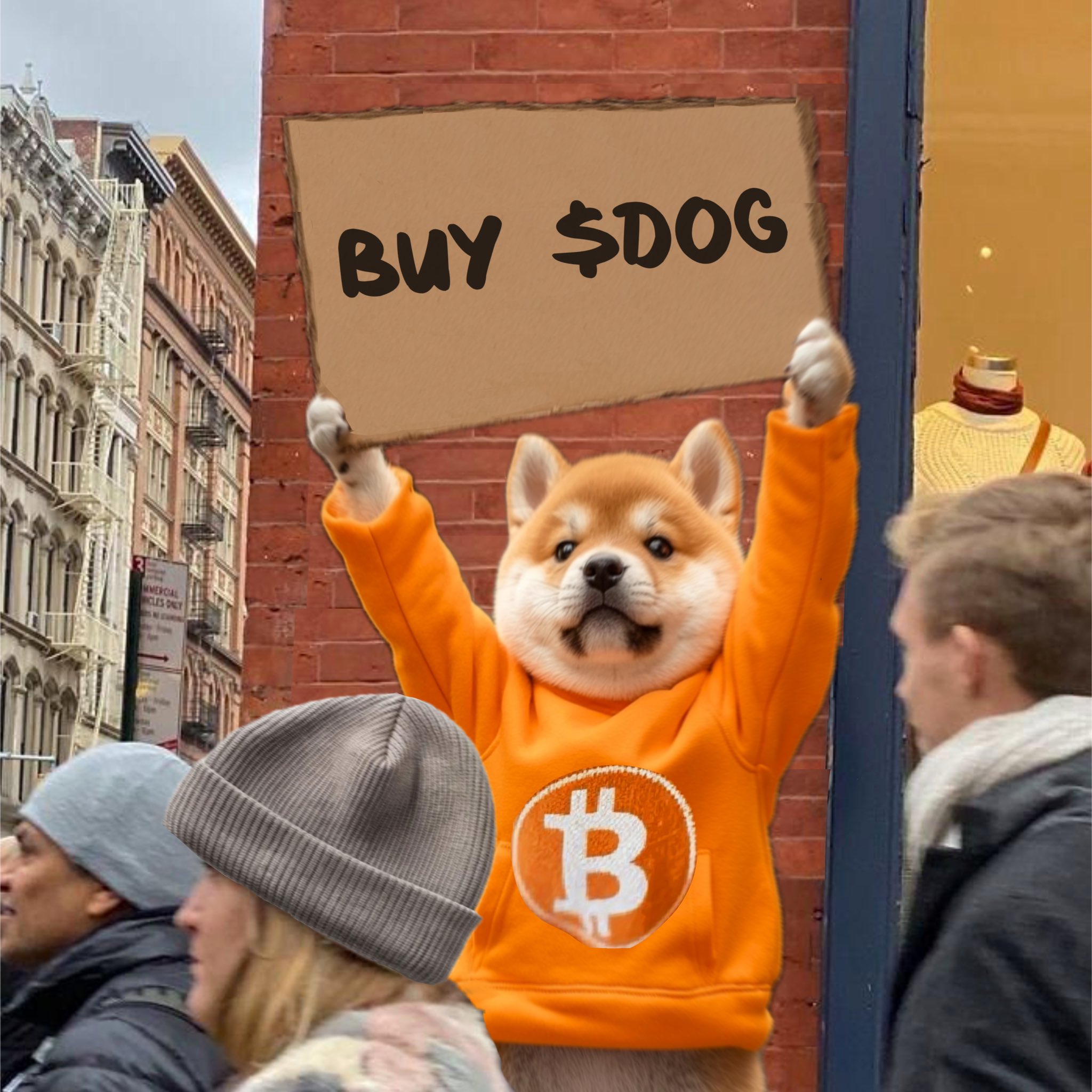 $DOG hits the streets with a message loud and clear—BUY $DOG and embrace the Bitcoin future. Dressed in the signature orange hoodie, this crypto warrior won’t stop until the world understands that $DOG is the ultimate Bitcoin meme movement.