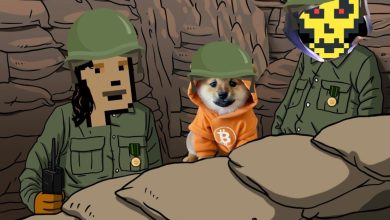 $DOG stands firm with pixelated legends, helmets on, orange armor zipped. The memewar rages, but Bitcoin soldiers don’t flinch — they HODL.