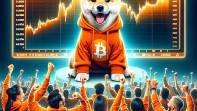 $DOG sits throne-side as the Bitcoin chart goes vertical. Orange army cheers, sats rain, and the prophecy of the bull cycle is fulfilled in meme form.
