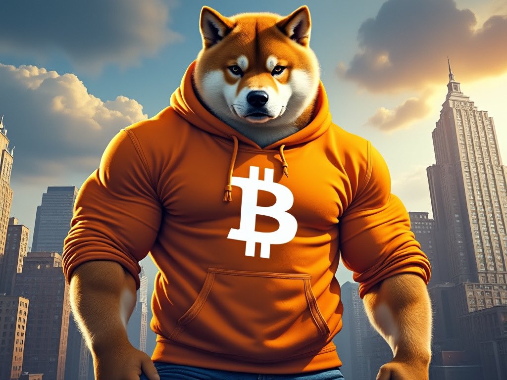 Bulked on blocks and shredded by sats, $DOG towers over the fiat skyline. This isn’t just a meme—it’s proof-of-work made flesh (and hoodie).