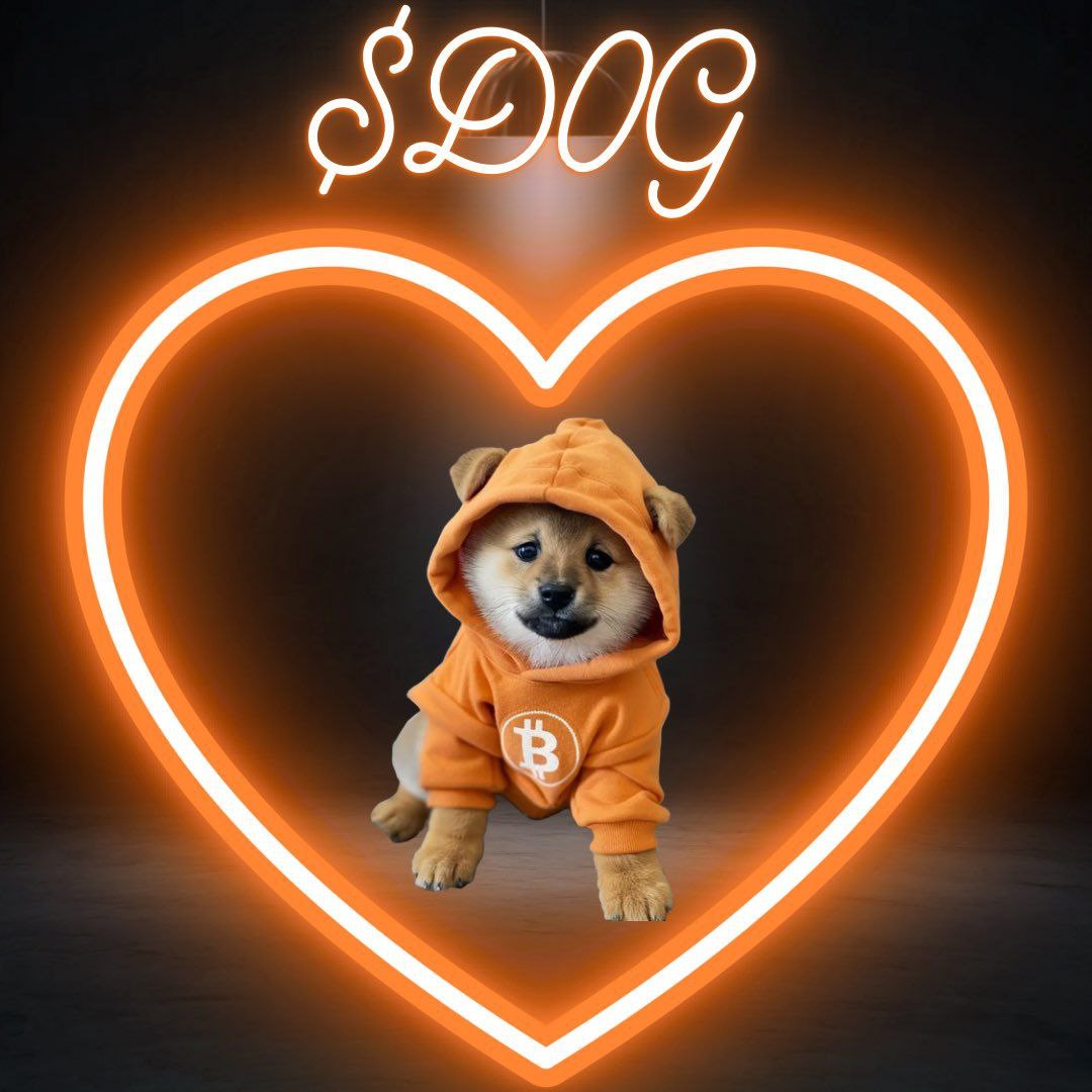Glowing in neon and wrapped in Bitcoin truth, $DOG is the only love that never inflates. This isn’t romance—it’s proof-of-HODL.