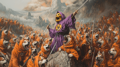 This isn’t a meme drop. It’s a Bitcoin-native crusade. Hooded in orange, fangs out, swords up—$DOG leads the loudest army in crypto through blood and blockspace. They came for fun. They stayed for the chain. Now they march for the crown.
