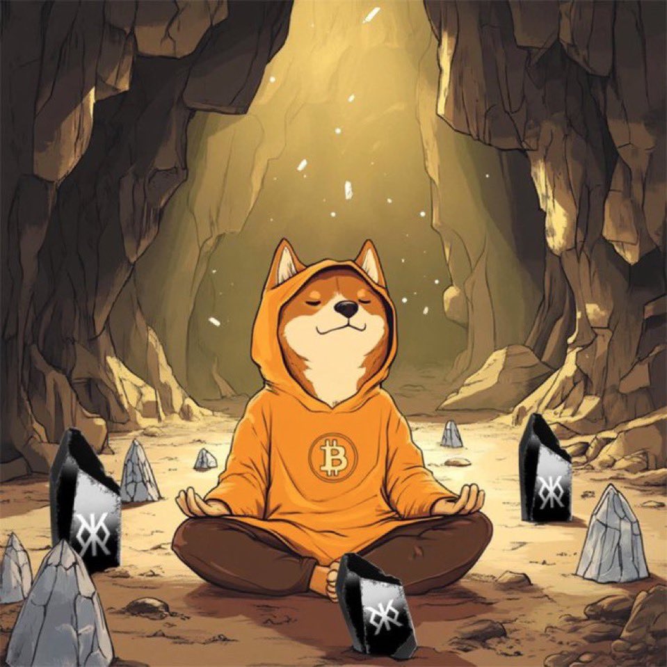 In the cave of satoshis and stone, $DOG meditates among runes like a true Bitcoin ascendant. No noise. No hype. Just pure memetic focus backed by Runestone fire. This is what happens when a memecoin finds peace with the protocol.