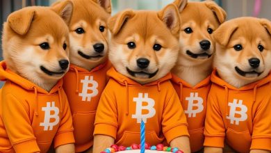Five deep, orange-clad, and Bitcoin-born—this is what a decentralized birthday bash looks like. One candle, infinite memetic fire. $DOG didn’t grow up—it multiplied. The strongest memecoin brought cake and chaos.
