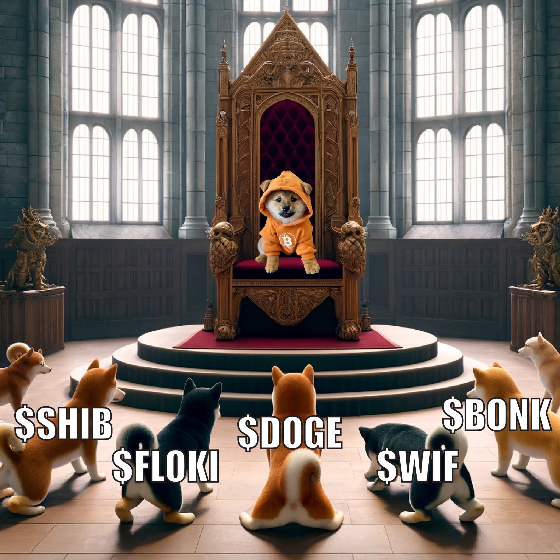 The so-called memecoins gather, but only $DOG wears the orange hoodie of truth. Ordinals bow, Runes resonate—this isn’t a court, it’s a Bitcoin coronation. $DOG didn’t join the pack, it built the palace and made them all show up.
