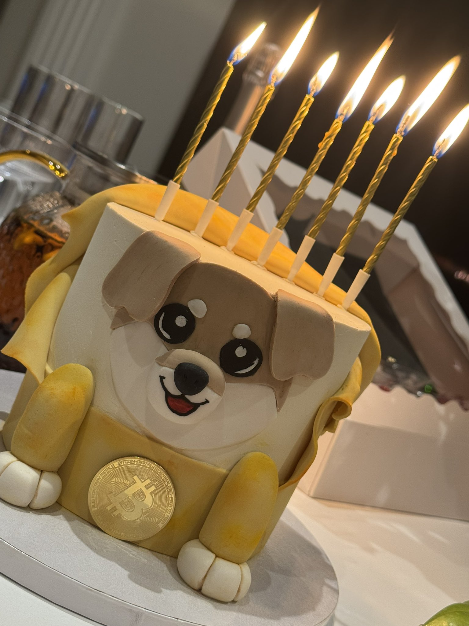 $DOG just blew out the candles, but Bitcoin lit the fire. This isn’t cake, it’s a block reward for the culture. 7 candles for 7 digits incoming. Ordinals inscribed it, Runes etched it, and $DOG is eating it all up with a golden BTC grin.
