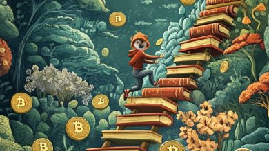 $DOG climbs a staircase of Bitcoin wisdom, flipping fiat fairytales page by page. Every step is a block, every book is hard-coded truth—only Bitcoin, only forward.