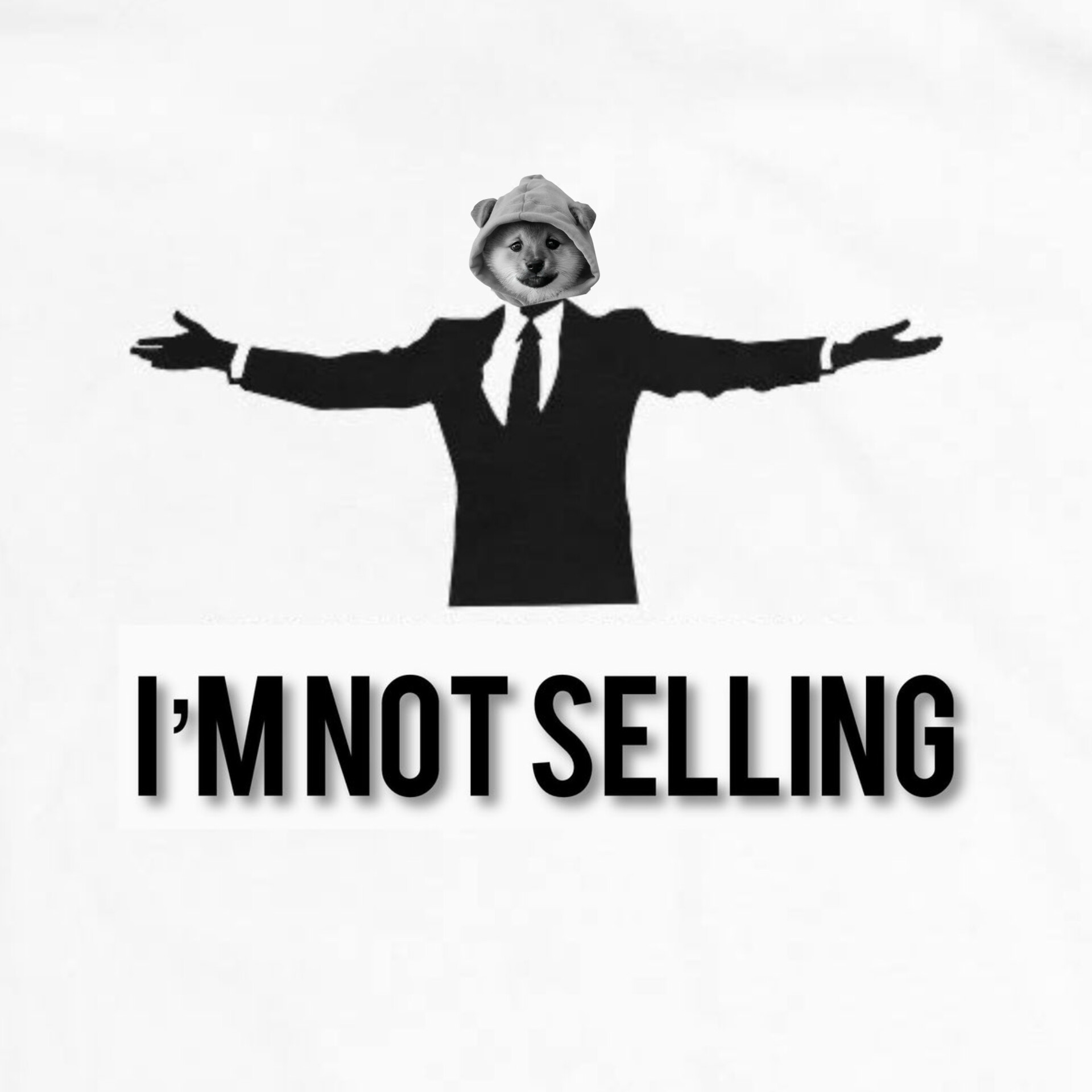 Arms wide, suit tight, and conviction harder than the halving code—$DOG isn’t selling. Bitcoin’s chosen meme disciple doesn’t flinch in bear markets or fiat FUD.