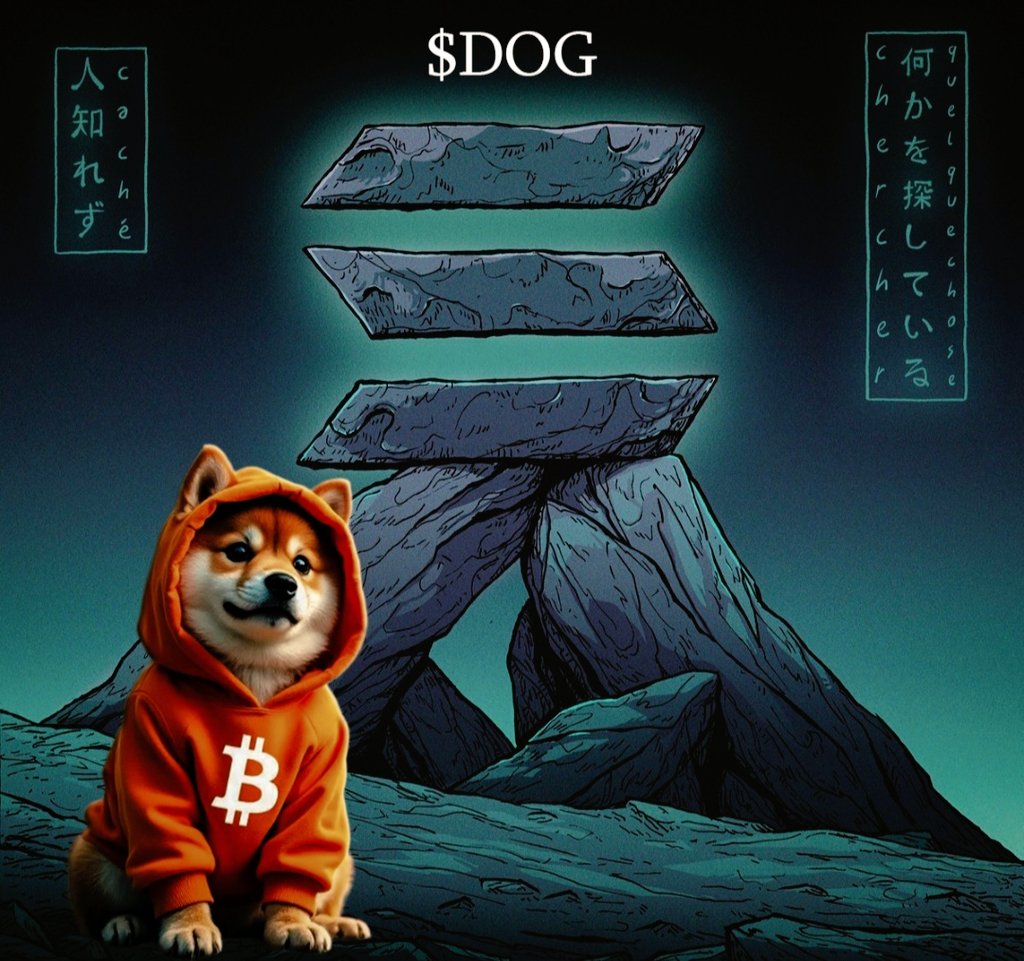 $DOG posted up in monk mode while alt-layer ruins whisper ghost scripts. Hoodie stitched in pure Bitcoin, eyes locked on the next sat rip. This isn’t crossover—it’s cultural dominance in orange.