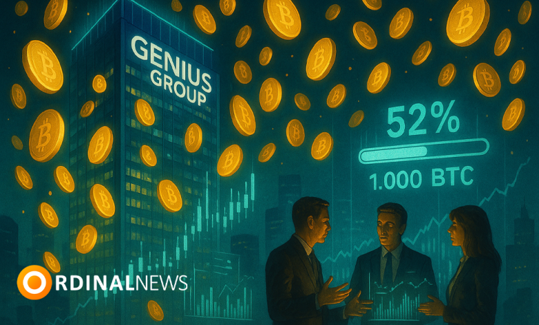 Genius Group Bitcoin Treasury Grows 52% As 1,000 BTC Goal Reaffirmed