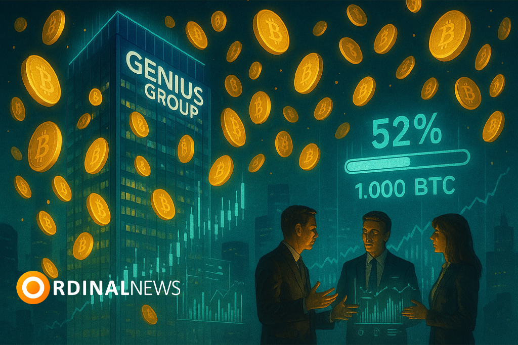 Genius Group Bitcoin Treasury Grows 52% As 1,000 BTC Goal Reaffirmed