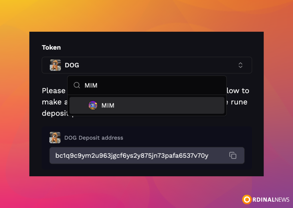 If the OG Rune does appear, copy the deposit address and send your Runes from your Bitcoin wallet to that address