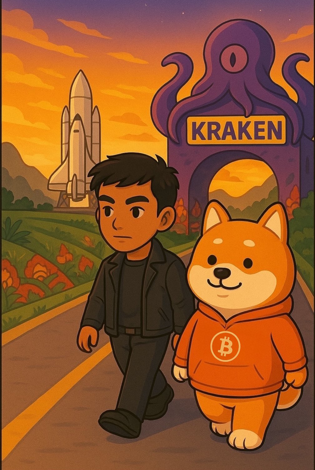 Arjun Sethi's new PFP on X and Linkedin; $DOG x Kraken!