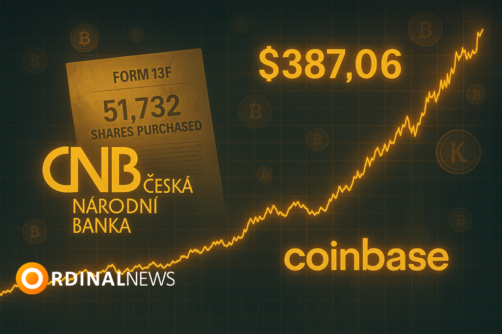 Czech Central Bank Makes First Crypto Move With $20M Coinbase Share Purchase