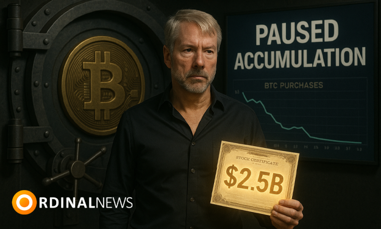 Strategy Slows Bitcoin Buying as New Stock Offering Takes Priority