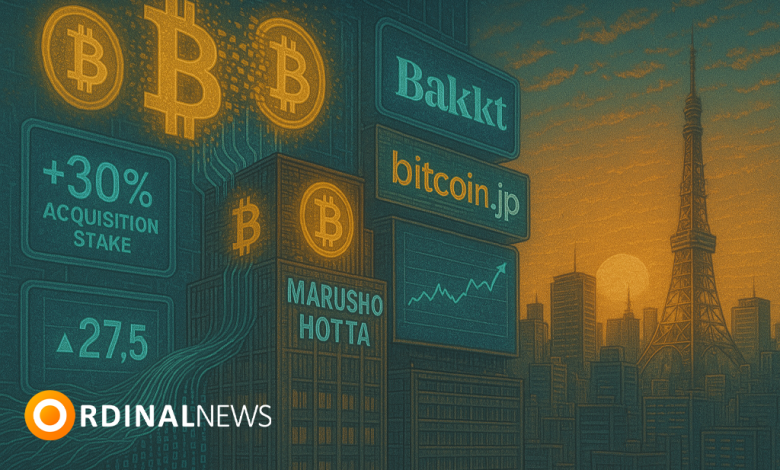 Bakkt Acquires 30% Stake in Japan’s Marusho Hotta, Plans Rebrand to bitcoin.jp