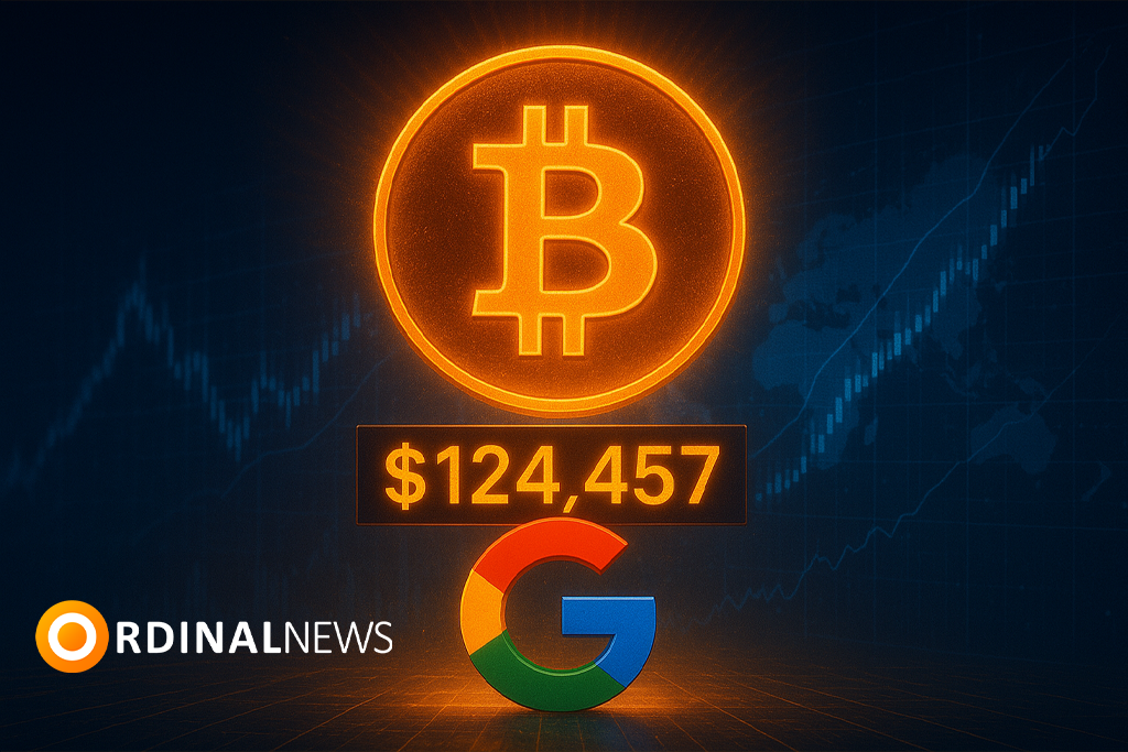 Bitcoin briefly overtakes Google’s market cap as price hits record $124K
