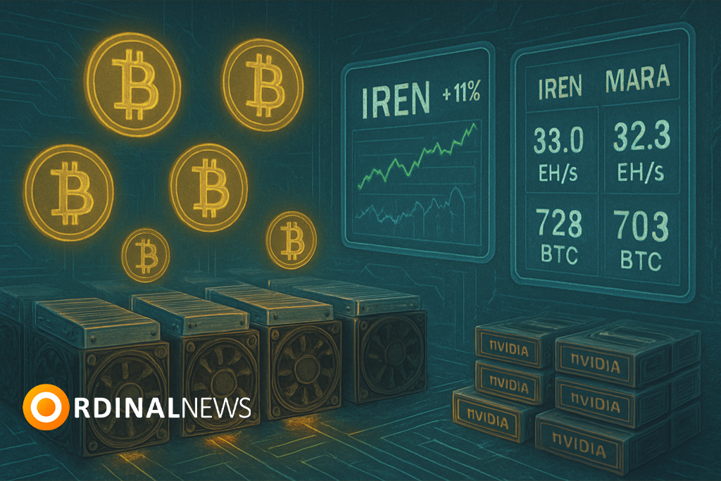 IREN Surges 11% After Outpacing MARA in July Bitcoin Production