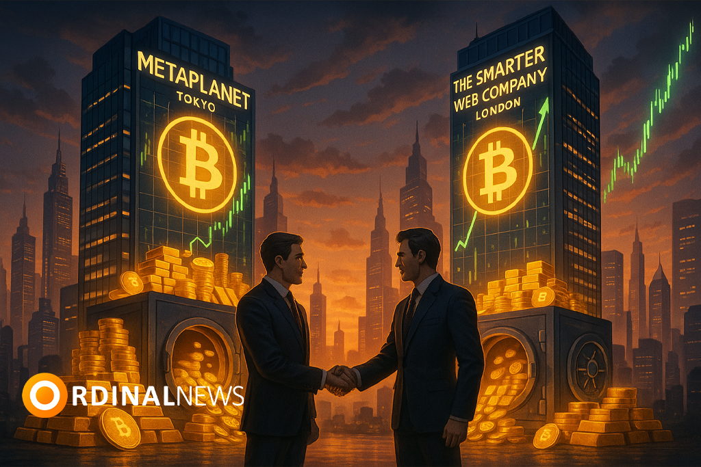 Metaplanet and Smarter Web Add Nearly $100M to Corporate Bitcoin Holdings