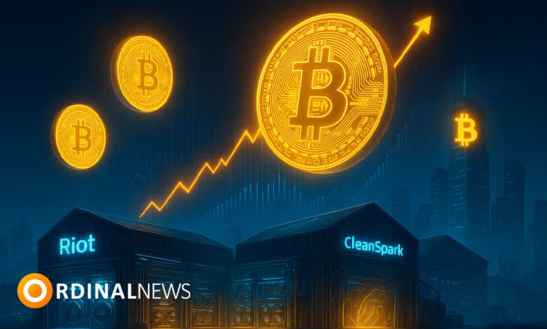 Riot, CleanSpark Boost Bitcoin Production in August