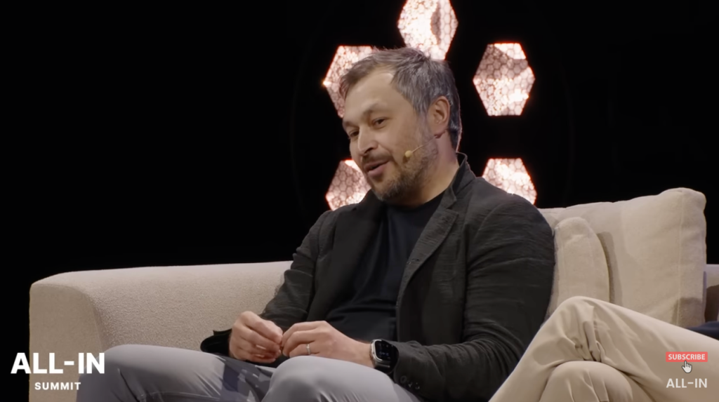 Solana founder Anatoly Yakovenko spoke at the All-in Summit. Source: All-In Podcast