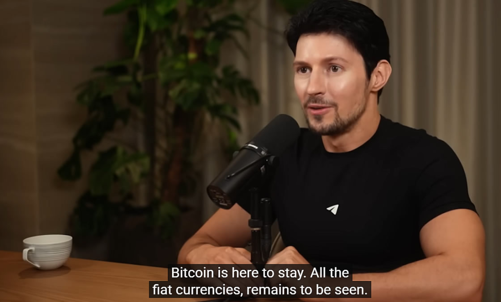 Pavel Durov talks Bitcoin to Lex Friedman. Source: YouTube
